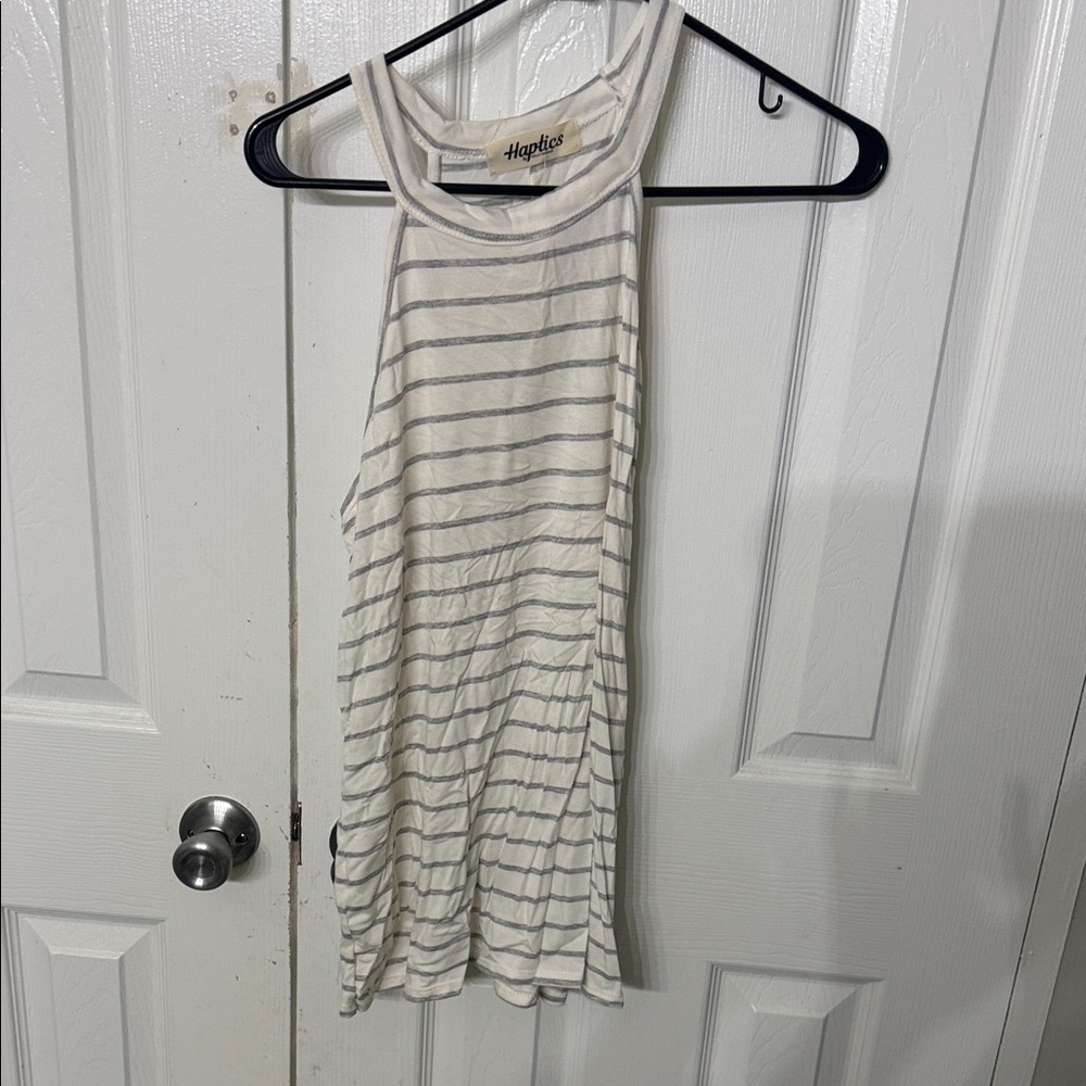 White Striped Women's Tank Top